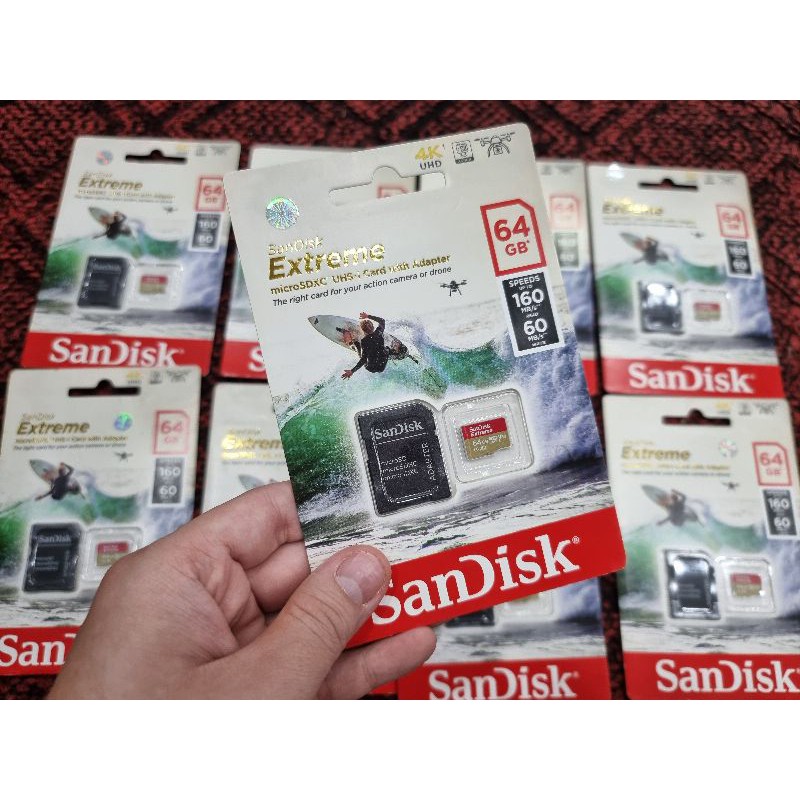 [MUA 1 TẶNG 1] Thẻ nhớ cao cấp MicroSD Sandisk Extreme 64GB V30