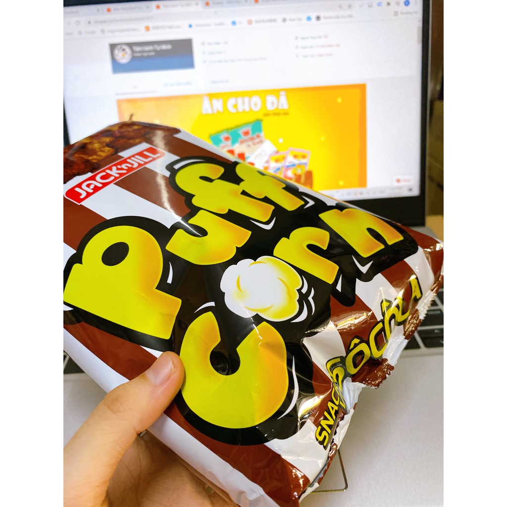 Bánh Snack Puff Corn Chocolate 32g, đồ ăn vặt