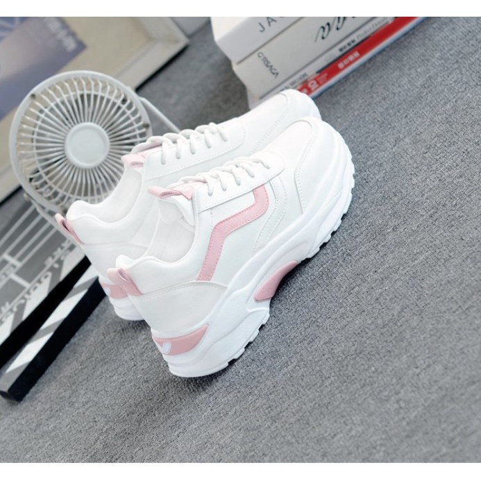 Giày sneaker nữ MS004 (trắng phối hồng)