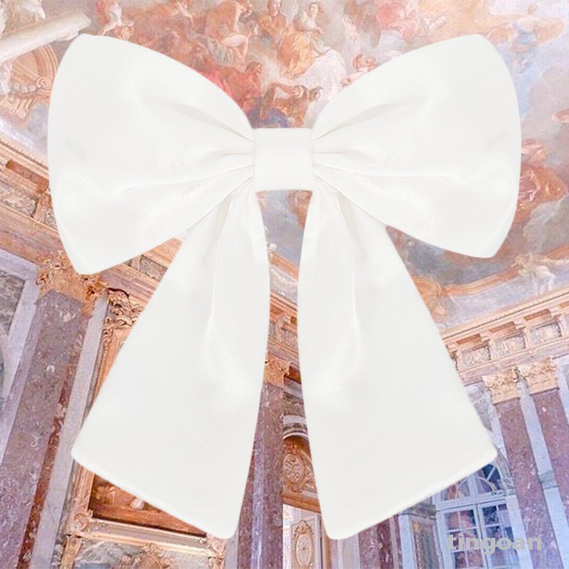 TINGOAN® - Nơ to trắng tingoan ANGEL BABY HAIRCLIP/WH bản mới nhất t11/2021