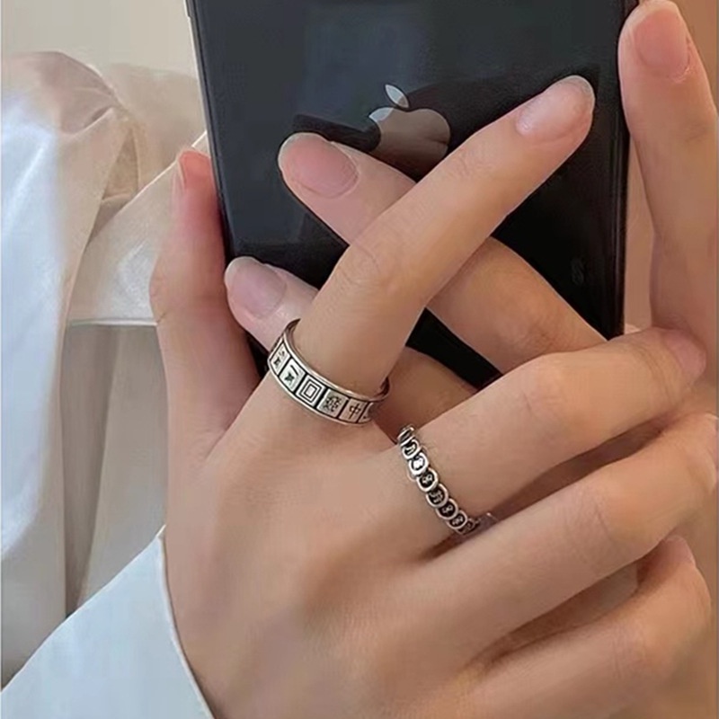 Bộ 2 mảnh Nhẫn mạ bạc 925 sang trọng cho cặp đôi