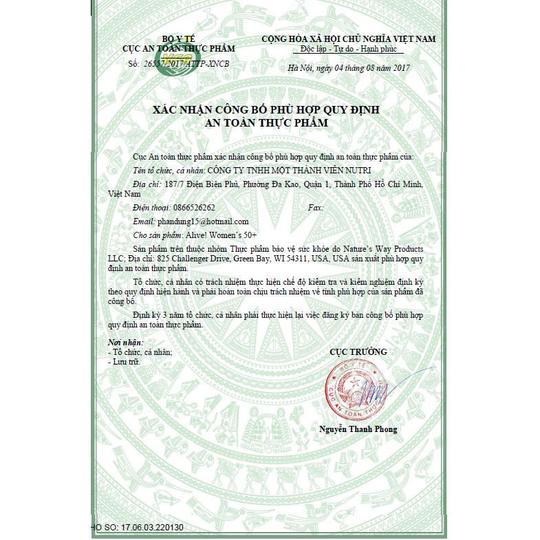 Vitamin cho phụ nữ tuổi trung niên "Alive Woman 50+" | Thế Giới Skin Care