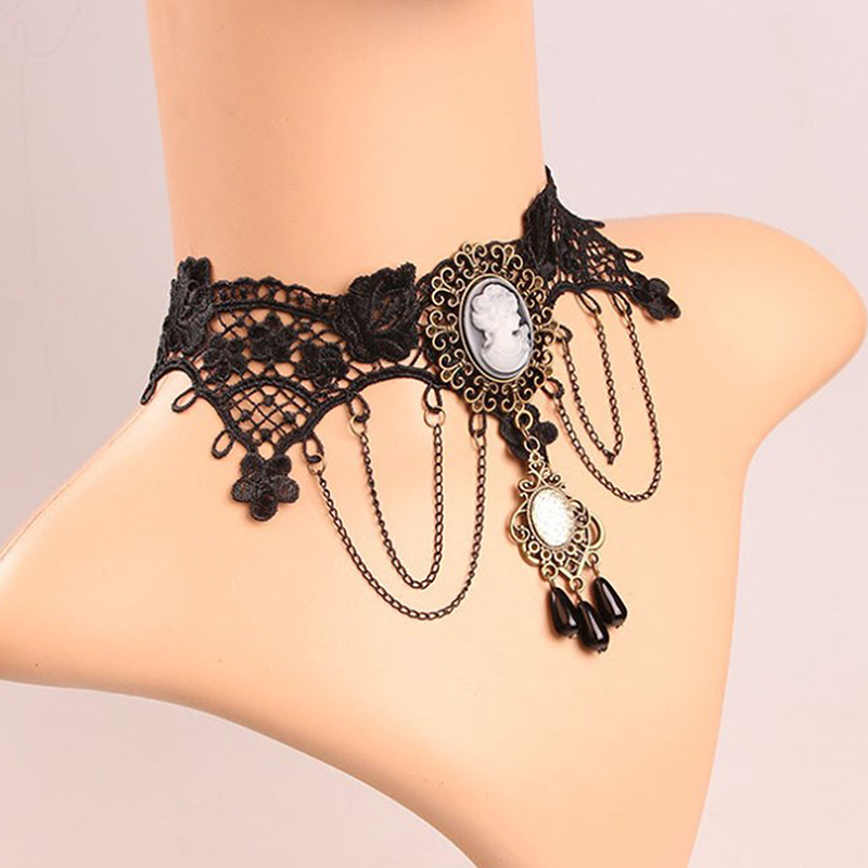 [abubbleVN]1pc Choker Necklace Gothic Jewelry Vintage Lace Necklace & Pendant Women