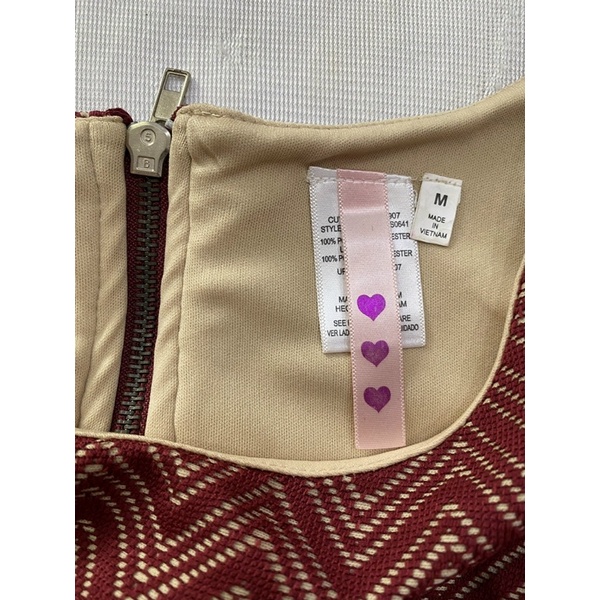 Đầm sát nách thun ren kẻ zic zac  - Thanh lý vnxk