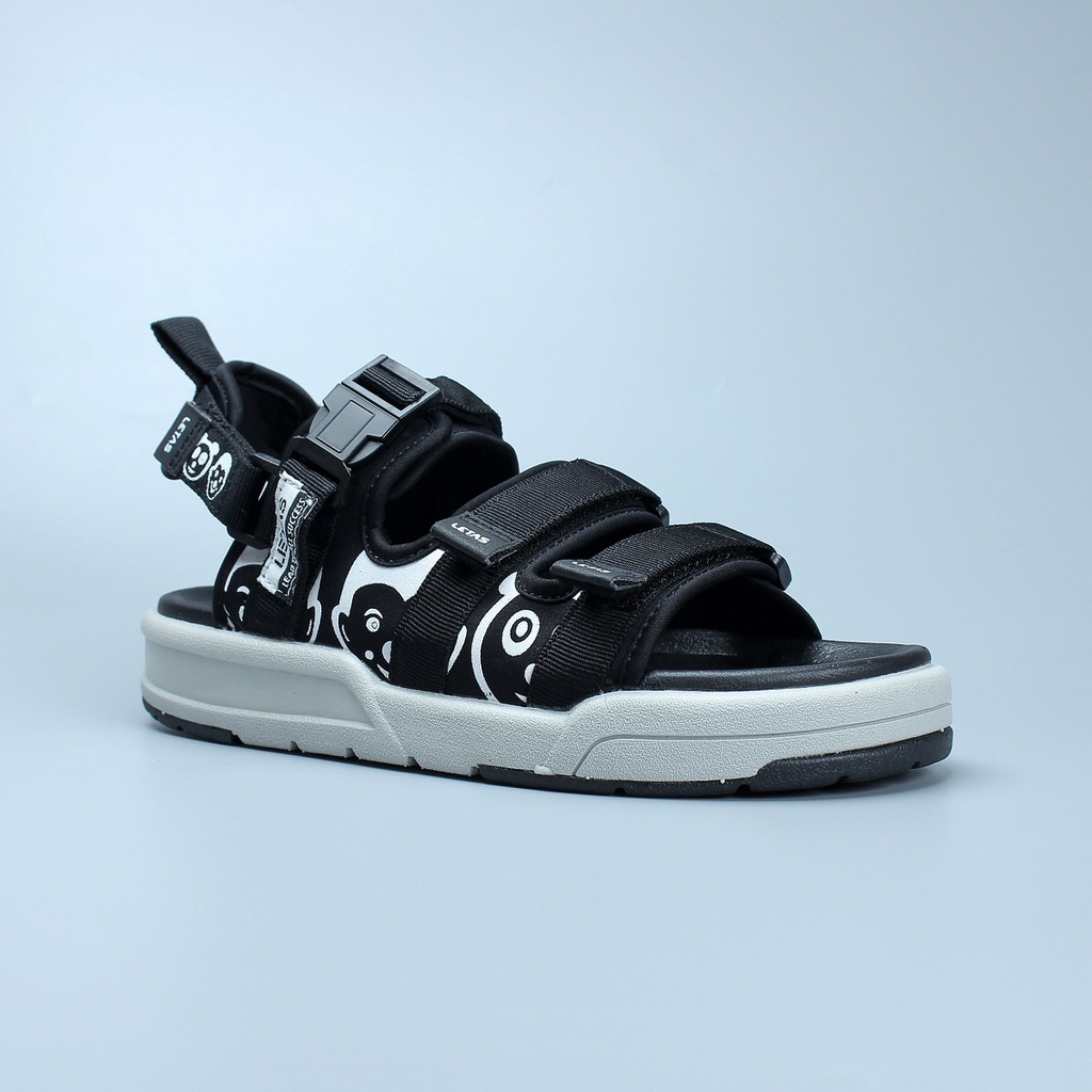 Sandal Đế Cao D714-01 Letas đen ghI