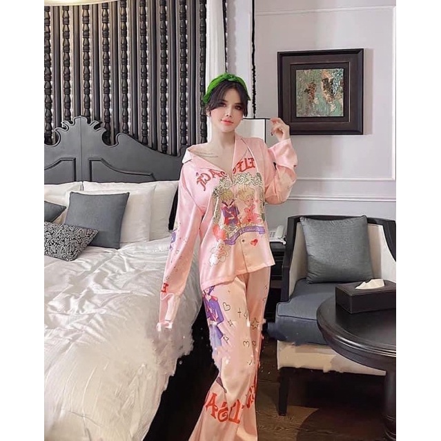 BỘ PYJAMA DÀI CAO CẤP TÀU ĐỎ MOTEL