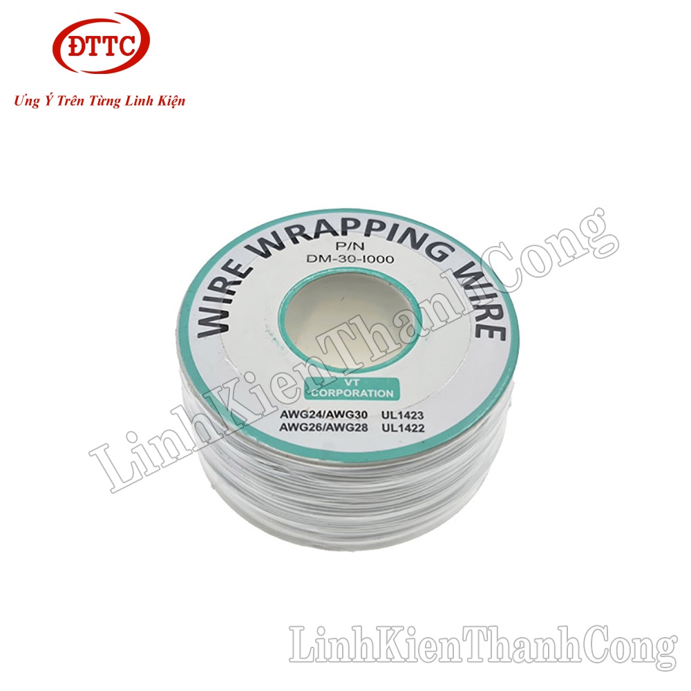 Cuộn Dây 30AWG 0.25mm 250 Mét - Màu Trắng