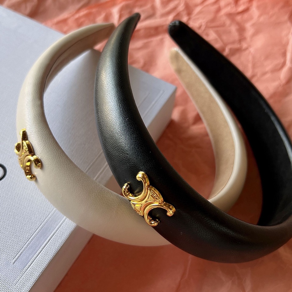 Băng Đô Cài Tóc Bằng Da Thiết Kế Đơn Giản Sang Trọng