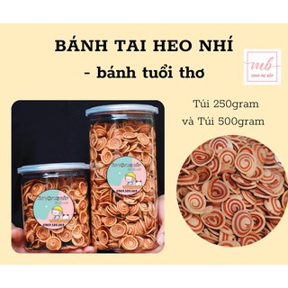 Bánh Tai Heo Nhí Mini 500g -  Vị Truyền Thống và Vị Trà Xanh - Shop Mẹ Bắp