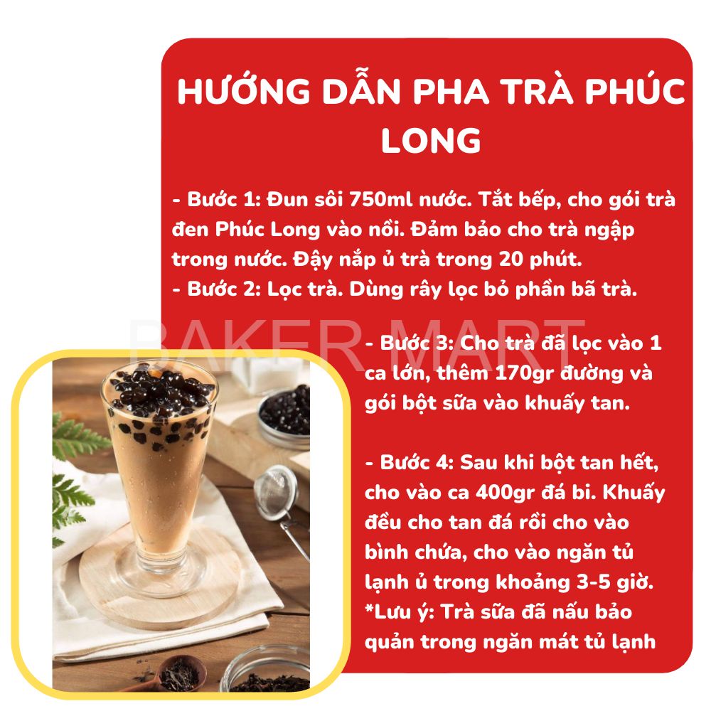 Set Nguyên Liệu Pha Trà Sữa Phúc Long - Nguyên liệu làm bánh Baker Mart