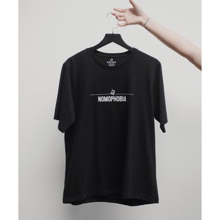 Áo thun in đen cotton 🍄nomophobia 🍄