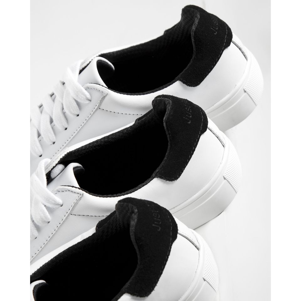 Giày Sneakers JustMen Trắng da lộn