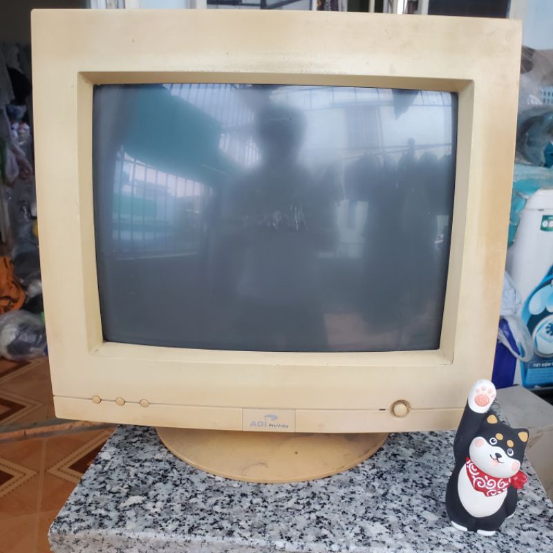 Màn hình vi tính CRT 14 17inch cổ (trắng) .kienstore726