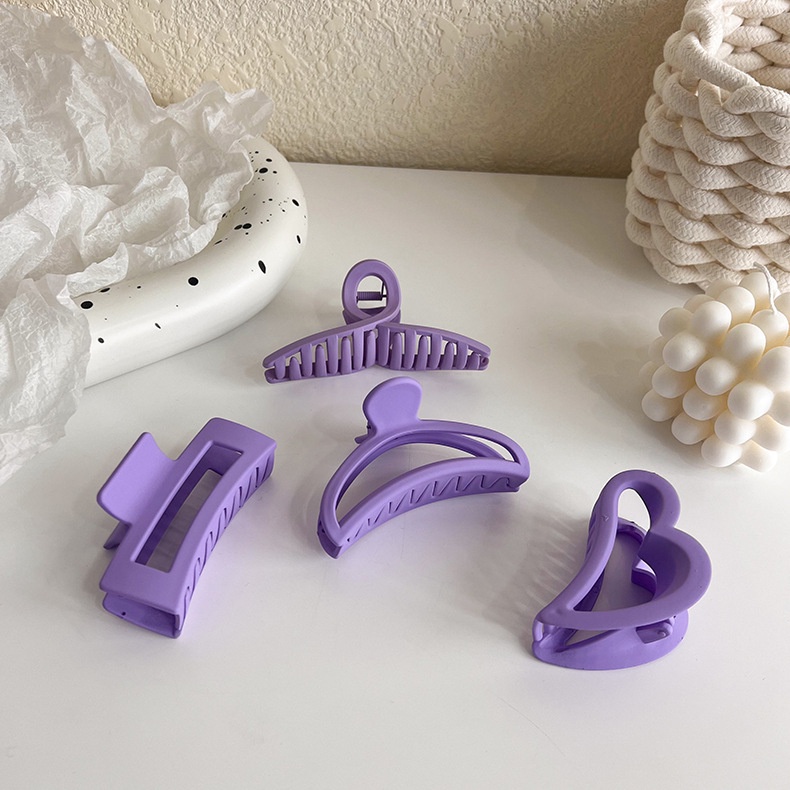 Kẹp Tóc acrylic Màu Tím Thiết Kế Đơn Giản