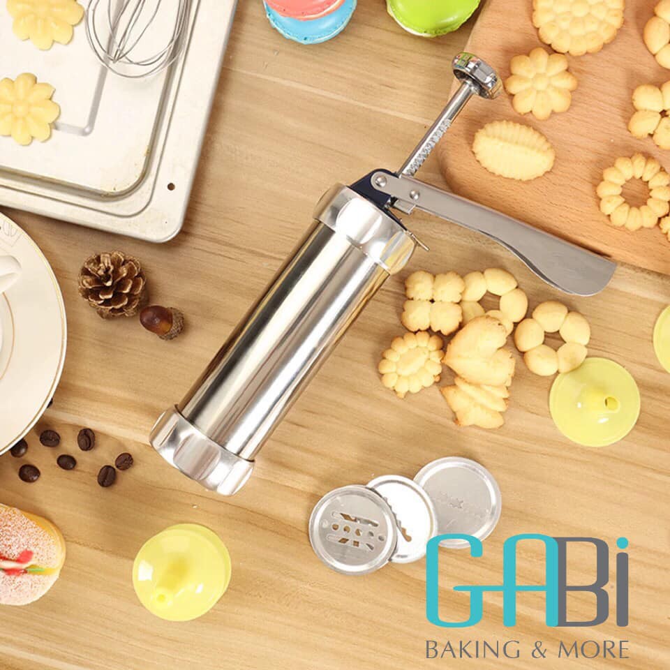 Khuôn bánh quy cookie press inox 20 mặt