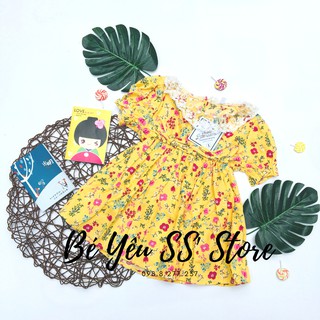 Váy hoa nhí bé gái, váy bé gái mùa hè thô hàn mềm, mát siêu dễ thương