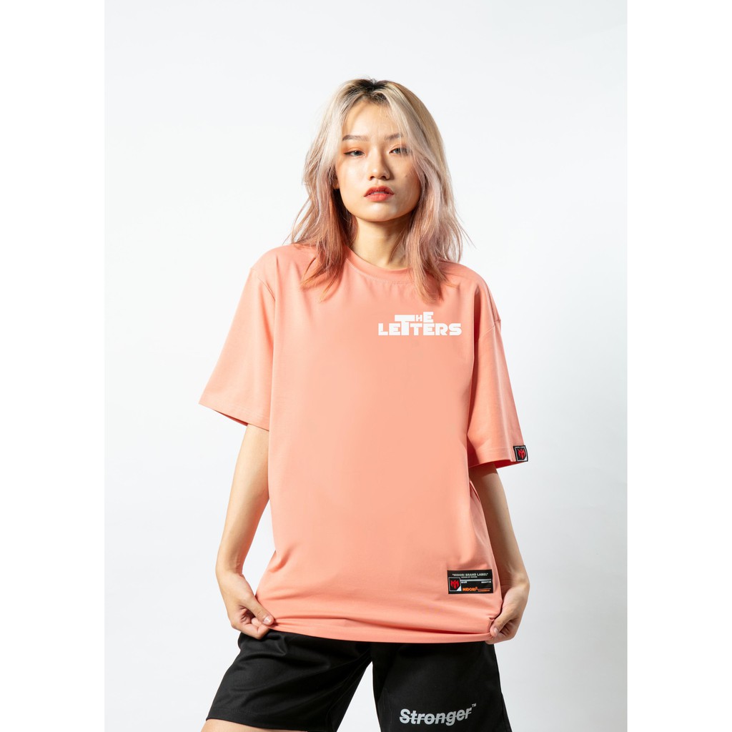 Áo phông tay lỡ form rộng Unisex giá rẻ nam nữ The Letters Phản Quang Local Brand M Studio