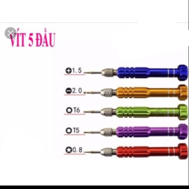CHÍNH HÃNG  Tua Tô vít 5 trong 1 , 5 đầu ( 515 ) chuyên đầu sửa điện thoại Thông dụng