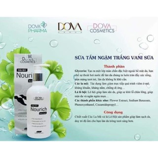 Sữa Tắm Ngậm Trắng Vani Dova (chính hãng)