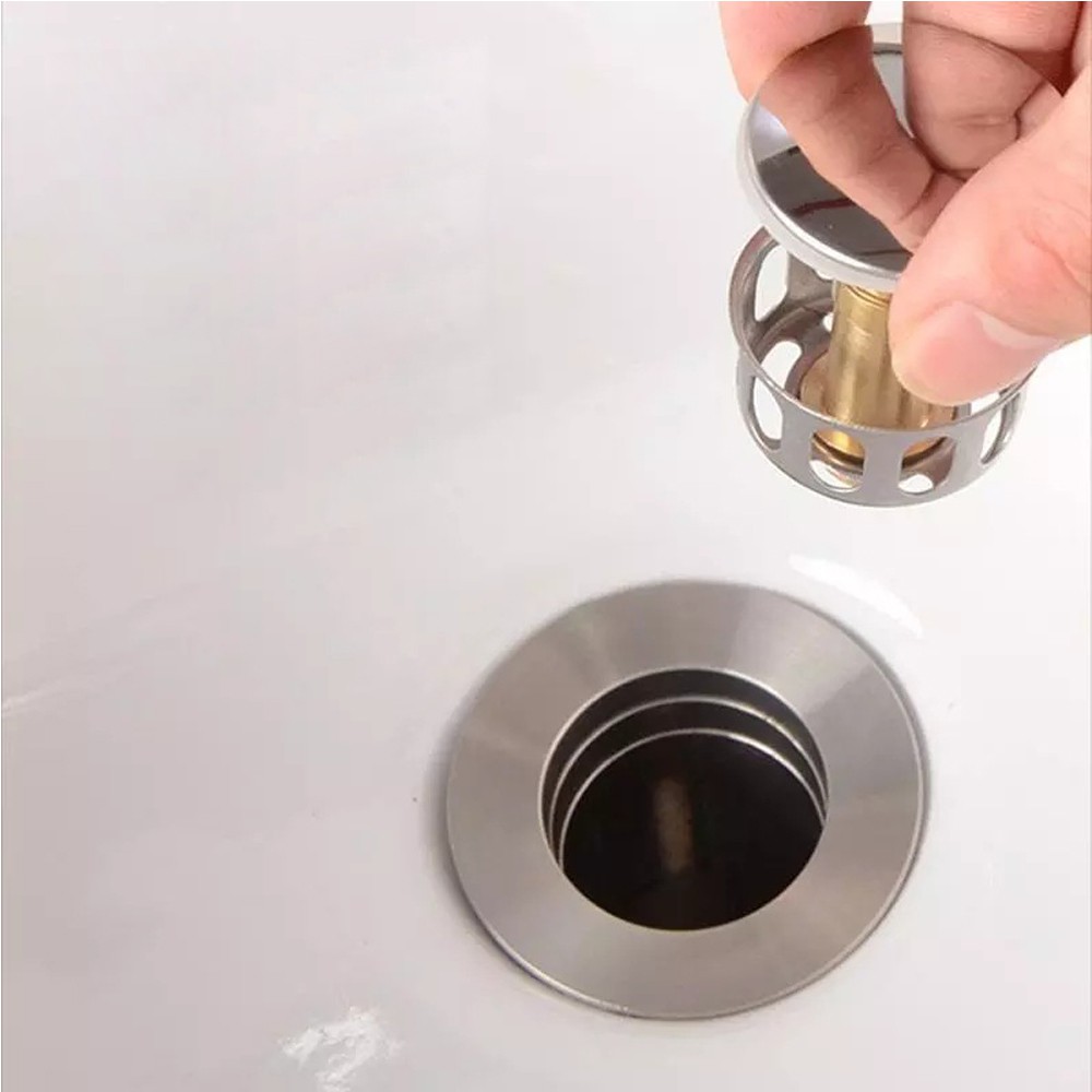 Bộ xả nhấn nút xi phông chậu rửa mặt Lavabo, bồn tắm thay thế kiêm chặn rác, lò xò đàn hồi Dan House 811