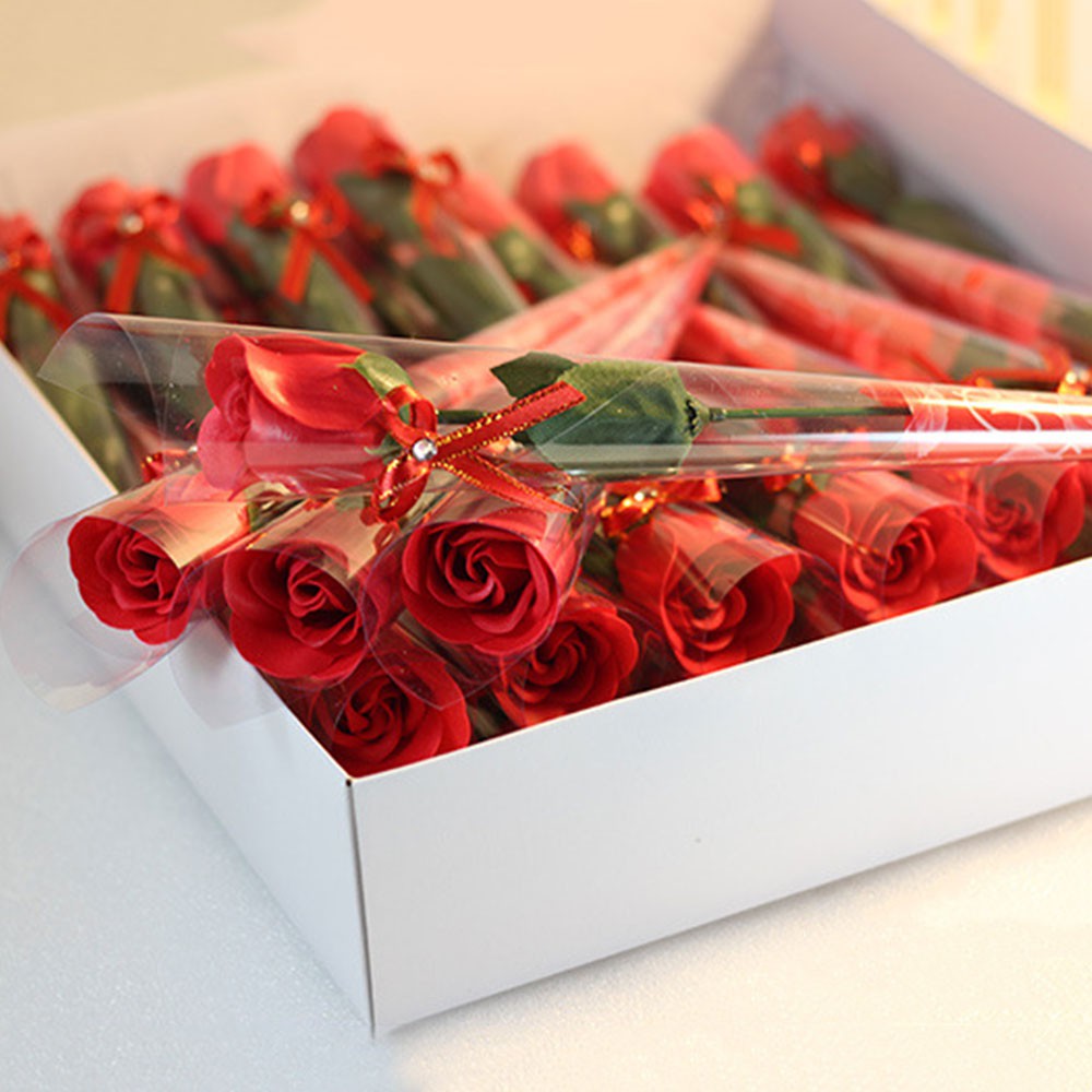 Bó Hoa Hồng Sáp Nhân Tạo Trang Trí Đẹp Mắt