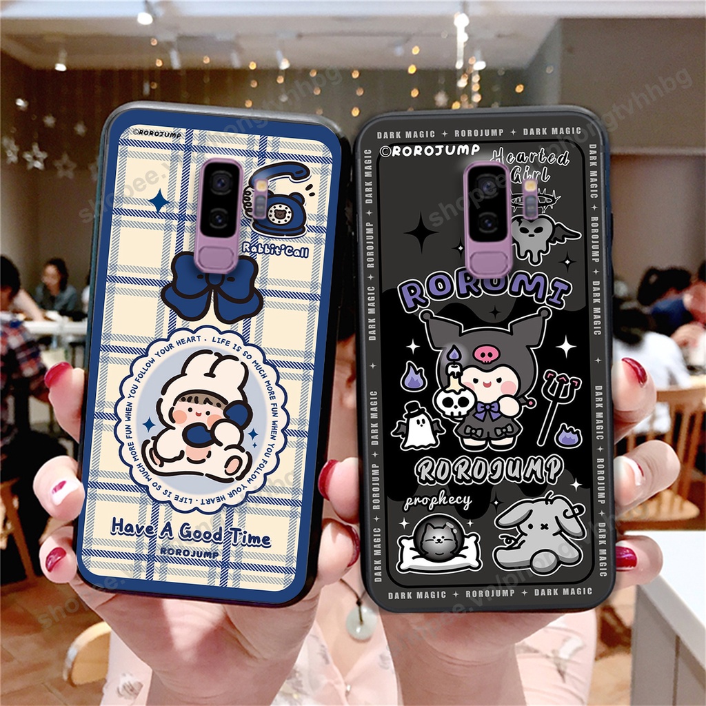 Ốp lưng Samsung S9 / S9 Plus / S9+ in mẫu gấu bo viền , smile mặt cười cực cute đẹp