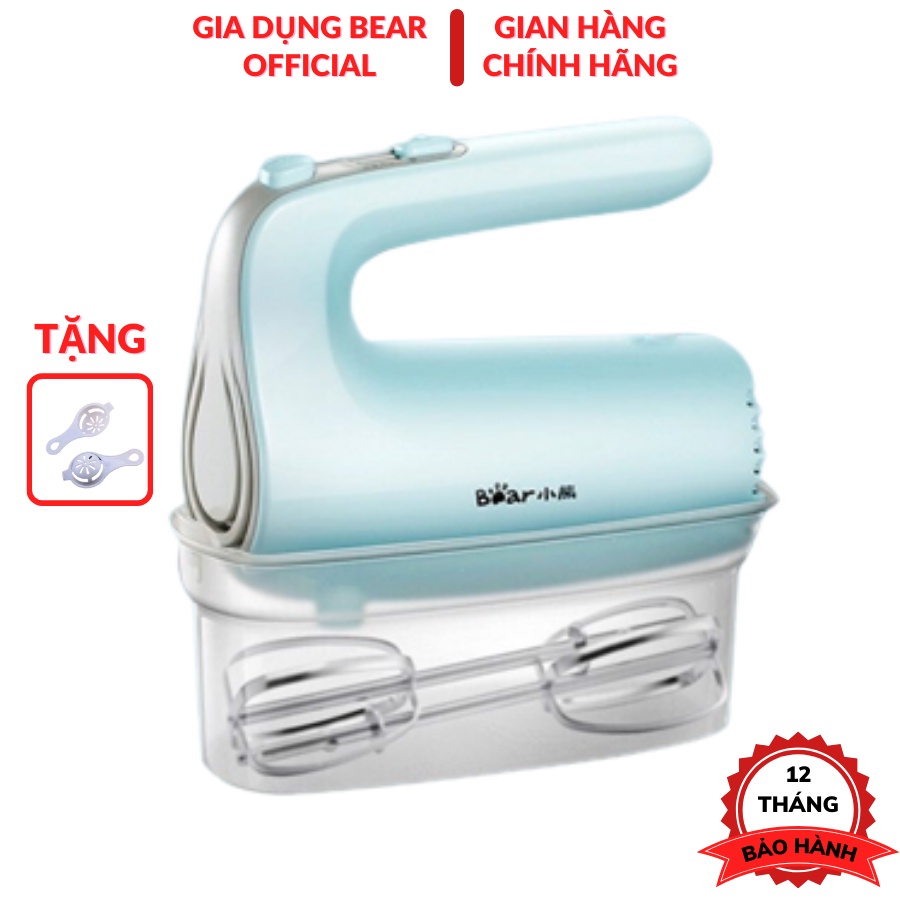 Máy đánh kem/trứng cầm tay mini Bear, tích hợp 5 chế độ que đánh inox chống gỉ thiết kế gọn nhẹ