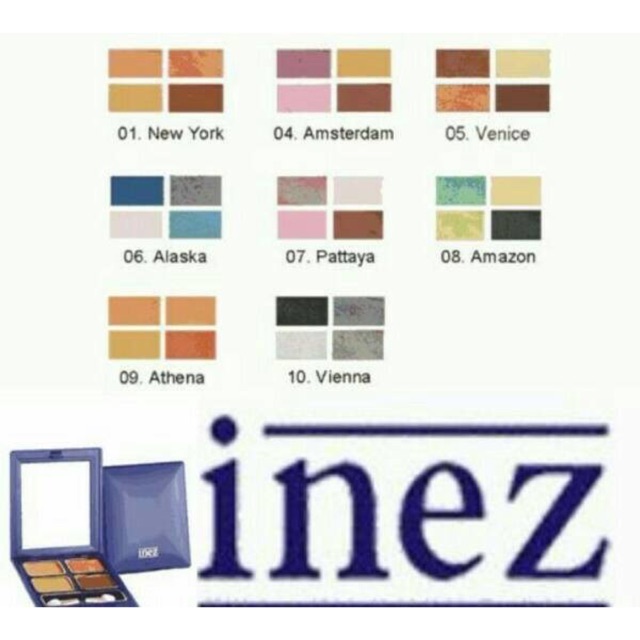 Bảng Phấn Mắt Inez 4 Màu