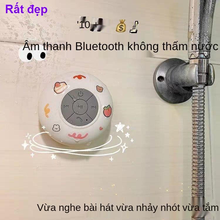 bộ sạc máy ghi âm lái xe đĩa Ubluetooth không dây chống nước dễ thương nhỏ Âm thanh cốc hút phòng tắm mini loa si