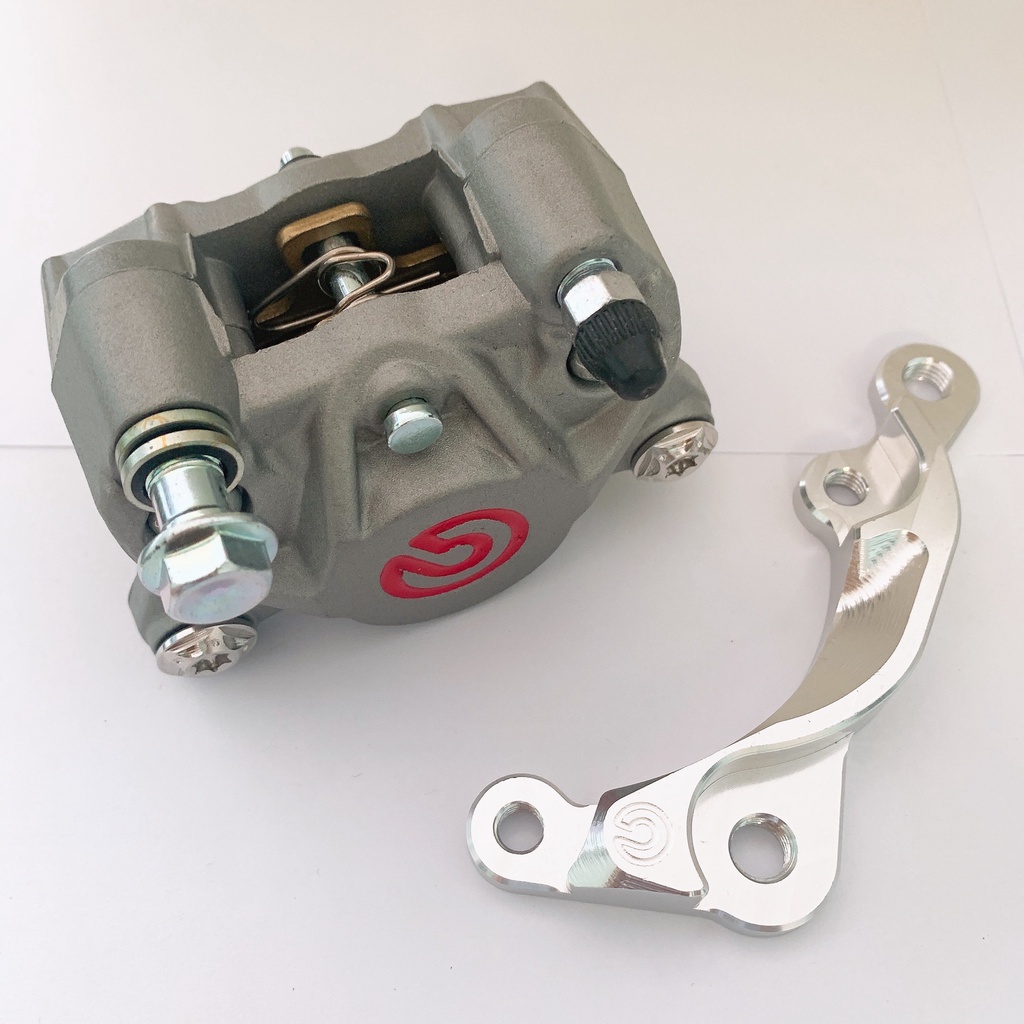 COMBO xe SIRIUS - tặng 2 ốc SALAYA - Heo Dầu Trước Brcmbe LOGO ĐỎ LỚN 2piston đối xứng Kèm PÁT CNC gắn Trước đĩa 220mm