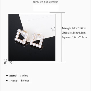 Round Triangle Pearl Pendant Necklace Full Square