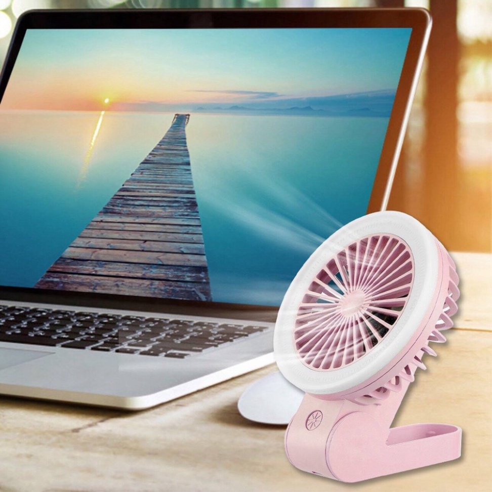 Quạt mini cầm tay meet sun DM22 - Gấp gọn 6 nấc 180 độ - 3 chế độ gió - Sạc micro USB