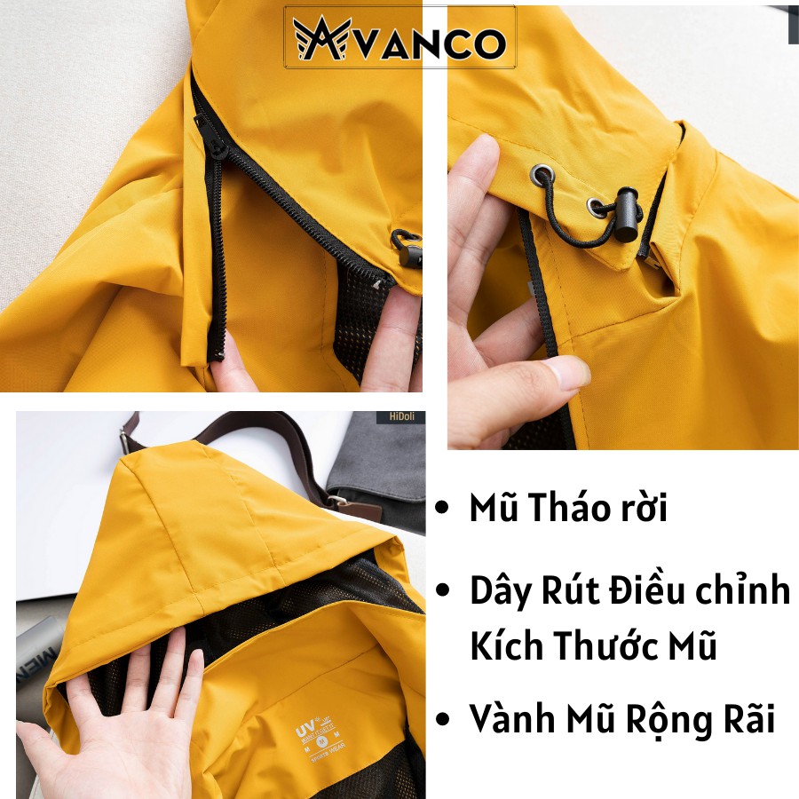 Áo khoác dù nam 2 lớp lót lưới, chống nước, gió bụi, hàng loại 1 xuất dư AVANCO