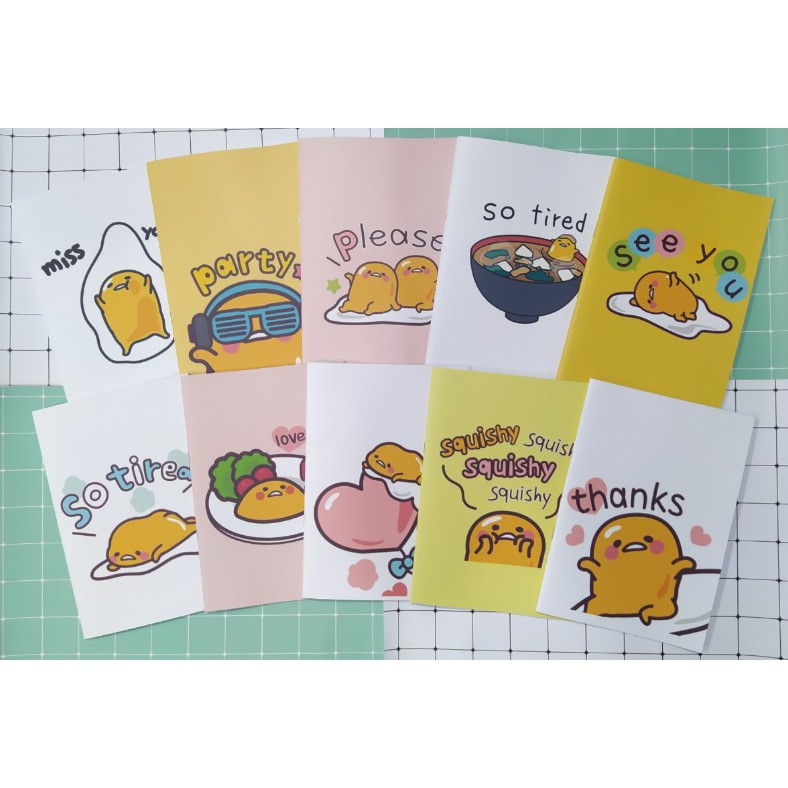 vở gudetama ô ly S6I28 trứng lười 60 trang A5 vở ôly thời trang dễ thương