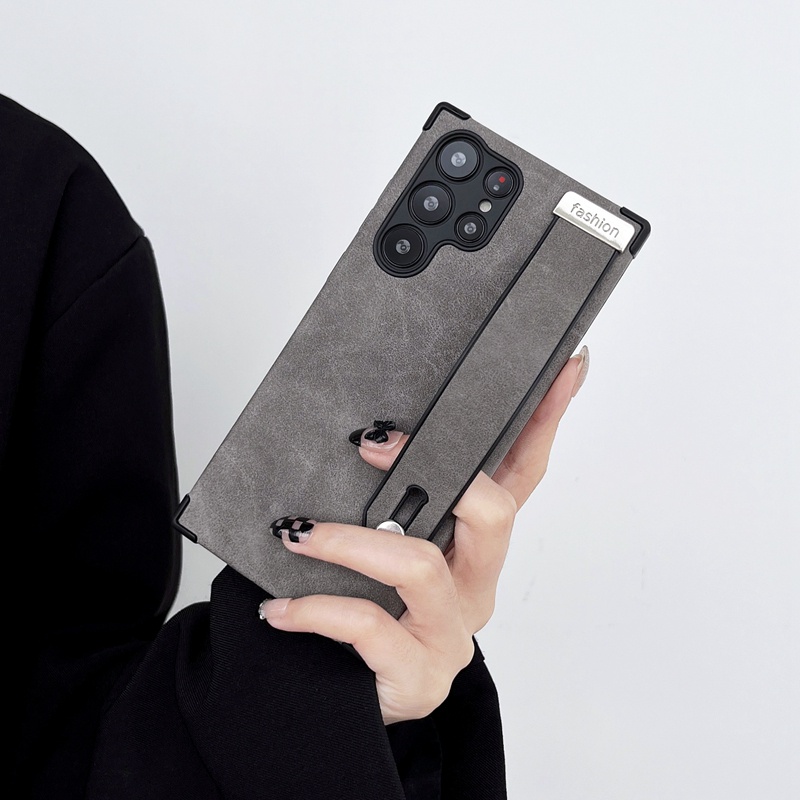 Ốp Điện Thoại Da Lộn Có Dây Đeo Cho Samsung Galaxy S22 Ultra S21 S21ultra S21FE S20FE S10Plus