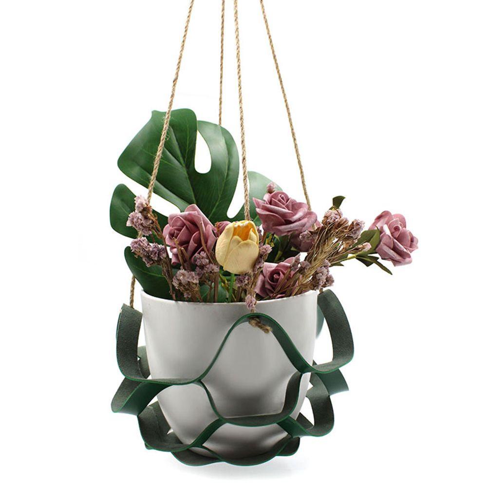 Giá Đỡ Chậu Hoa 24 Ngăn Bằng Da PU Treo Trang Trí Nhà Cửa