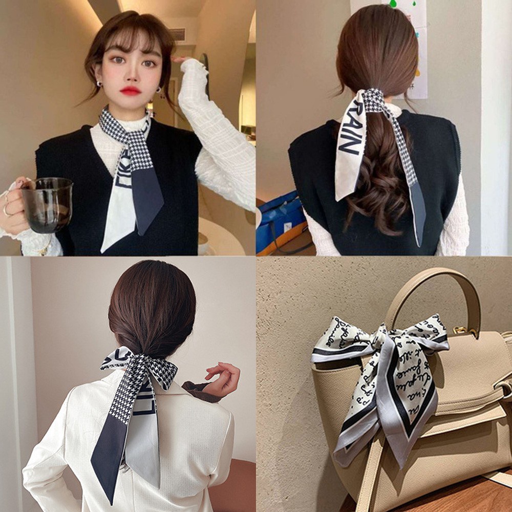 Dây buộc tóc bằng sợi ruy băng dài phong cách bohemian cho nữ