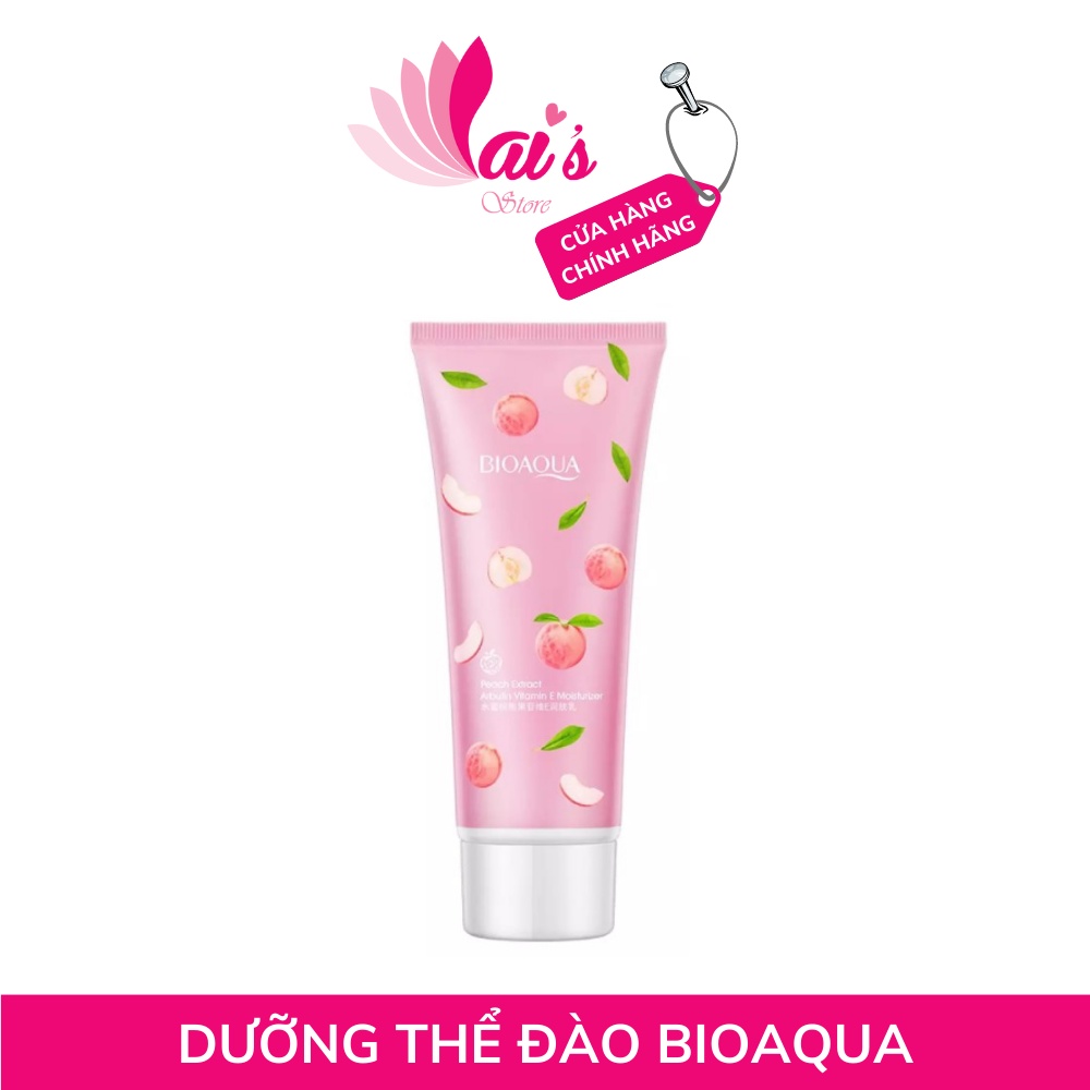 Kem Dưỡng Thể Quả Đào Bioaqua (100g) Peach Extract Vitamin E, Dưỡng Ẩm, Trắng Sáng, Mịn Màng, Tươi Mát Chính Hãng