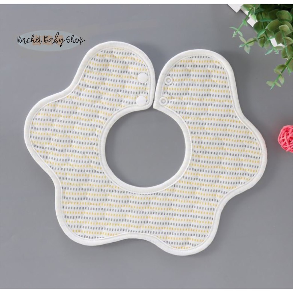 Yếm Tròn trần bông  Chống Thấm, Xoay 360 Cho Bé - Rachel Baby shop