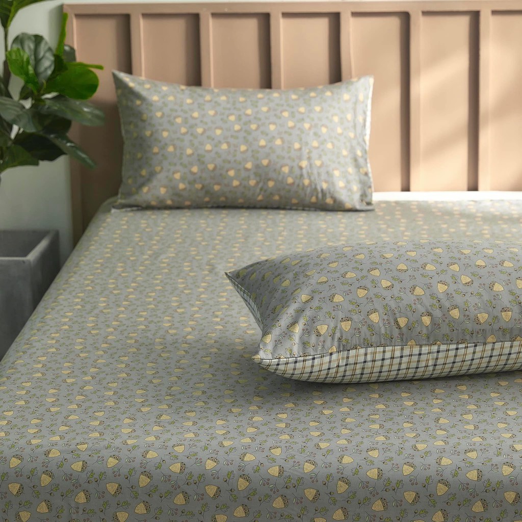 Bộ ga gối cotton chuẩn không pha Lidaco chất liệu chuẩn cotton không pha trộn  mềm mát xóa tan nắng hè