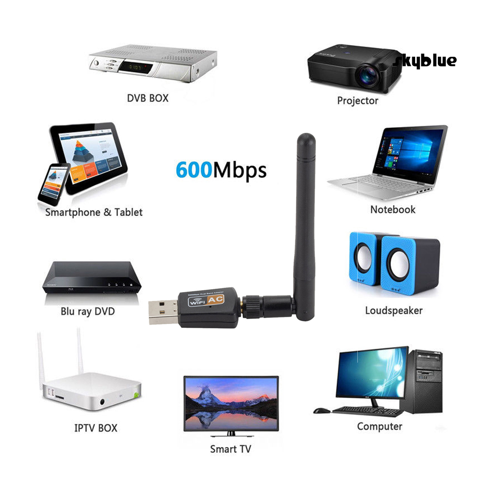 Usb Kết Nối Mạng Không Dây 600m 2.4 / 5.8ghz Có Ăng Ten | BigBuy360 - bigbuy360.vn