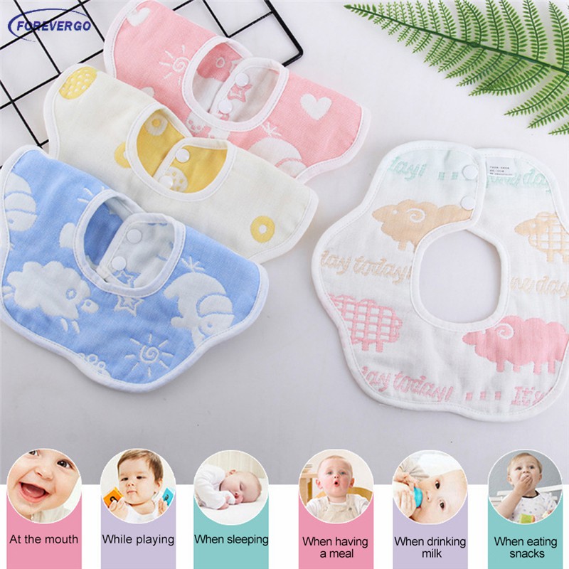 Yếm Ăn Cotton Mềm Mại Cho Bé