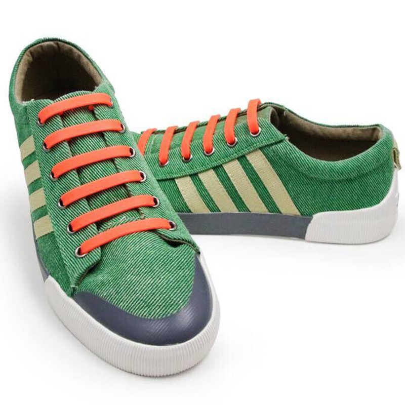 Set 12 Dây Giày Thể Thao Bằng Cao Su Silicone Co Giãn Phối Ren An Toàn Nhanh Chóng Cho Người Lớn Và Trẻ Em