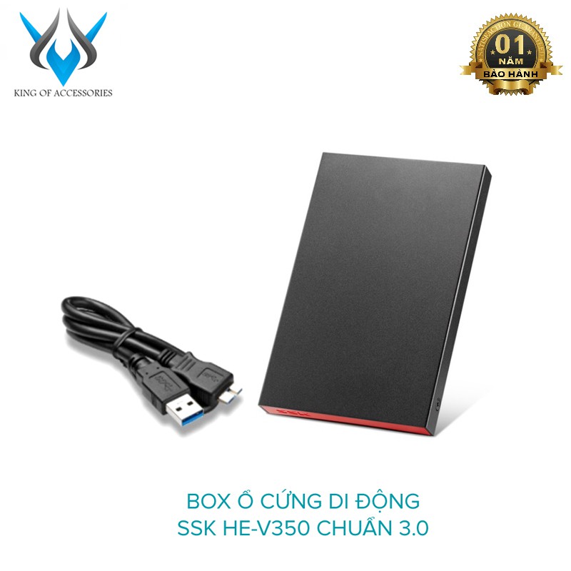 Box ổ cứng di động SSK HE-V350 chuẩn 3.0 - siêu mỏng (đen)