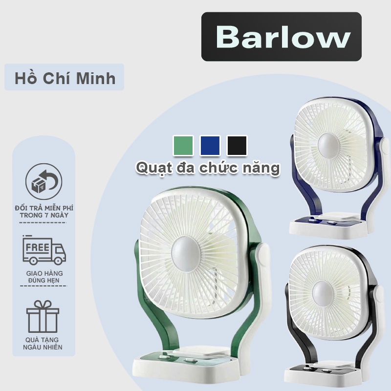 Quạt để bàn mini không ồn, chức năng 3 trong 1, có đèn LED, Quạt sạc USB，cũng có thể được sử dụng làm pin sạc dự phòng