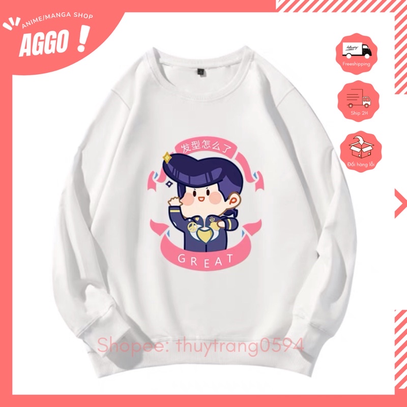 Áo Sweater Anime JOJO Bizarre Adventure Chibi Hoạt Hình Đủ Size