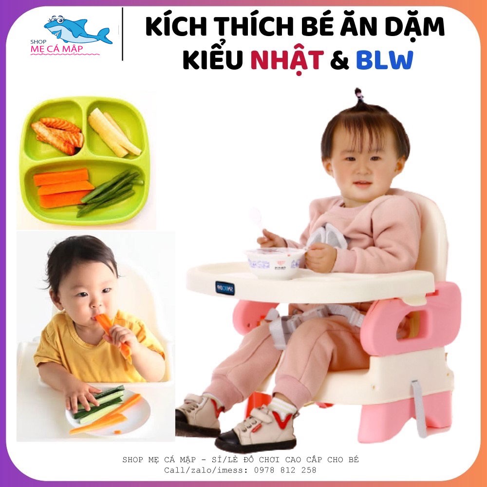 Ghế ăn dặm gấp gọn cho bé Loại I có 2 nấc điều chỉnh, ghế ăn dặm Shoda chính hãng, dễ dàng vệ sinh