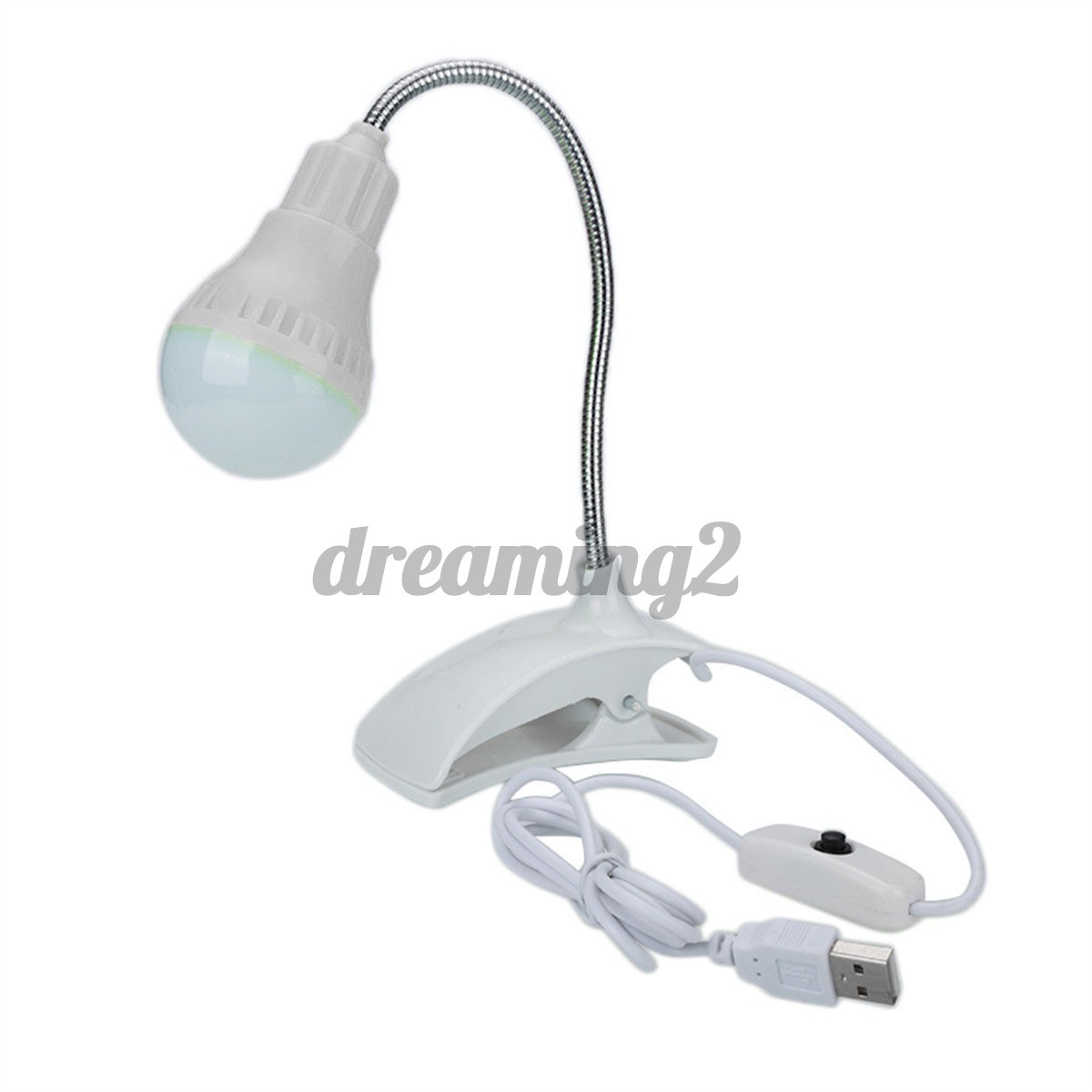 Fashion 500mA US Flexible Lightweight LED Clip-On Book Light Tablet Reading Lamp Energy Saving DREAMING2