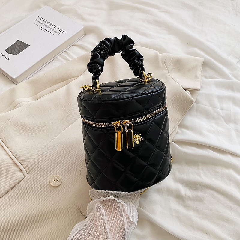 Túi Đeo Chéo Thêu Họa Tiết Kẻ Ô Phối Dây Xích Thời Trang Mùa Hè Mới 2022 Cho Nữ