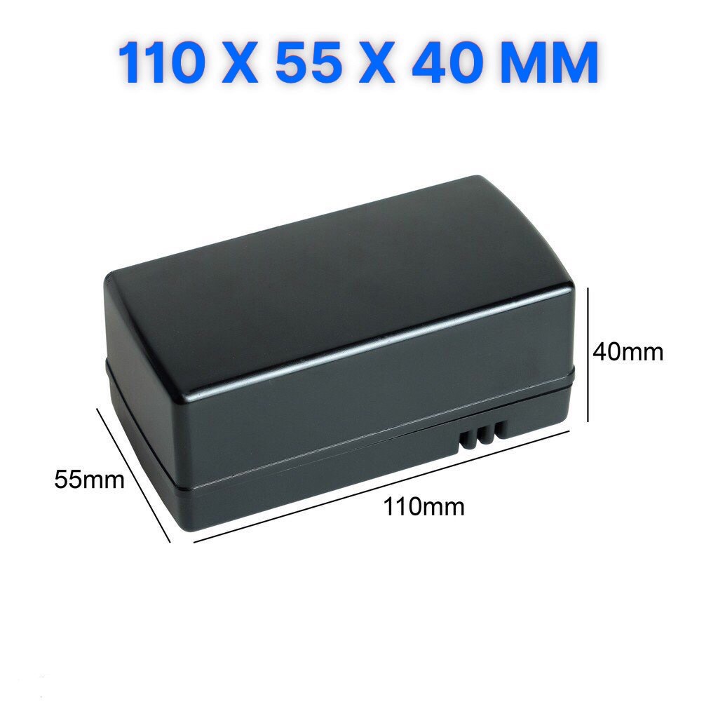 Hộp ABS 110x55x40mm tặng kèm ốc vít - Hộp nhựa đựng mạch điện tử.